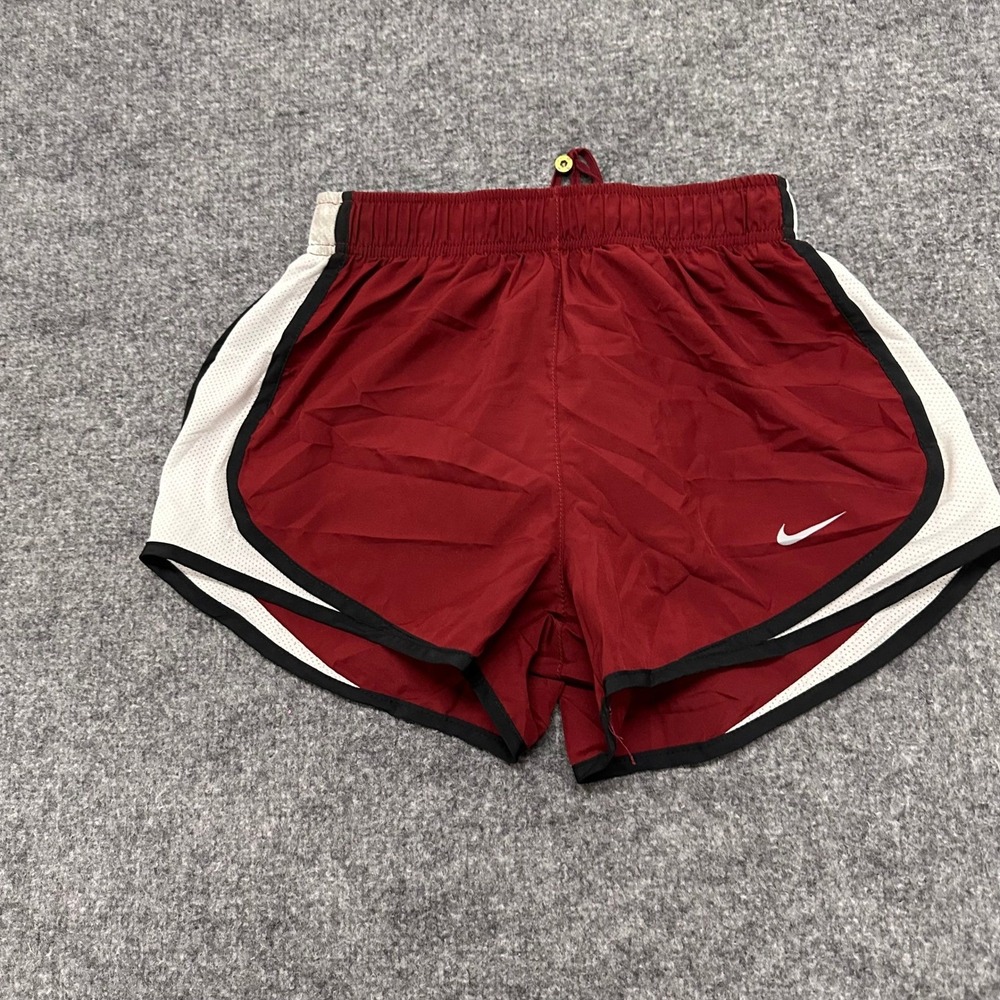 Nike Athletic Shorts Womens Size XS Red Dri-Fit Running Mesh Breathable Stretch